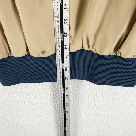 Vintage LL Bean Anorak Mens Extra Large Beige Blue Jacket Lightweight Zip USA - Picture 5 of 10